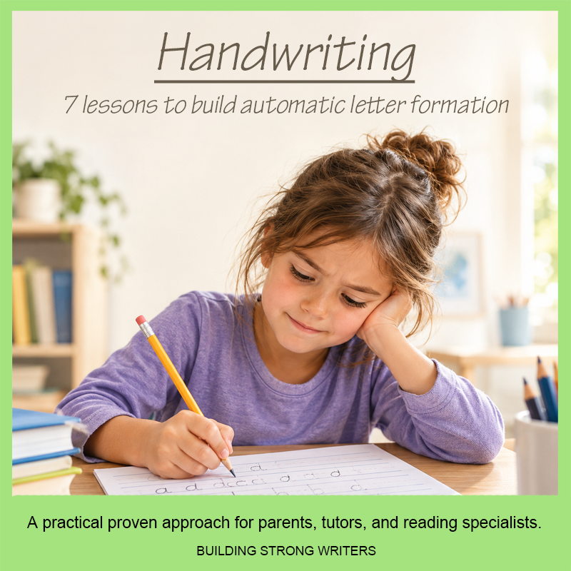 Handwriting Lessons for Multisensory Reading Intervention